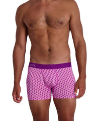 Boxer Brief w/Fly Premium Fit 3" inseam-Purple Interlock