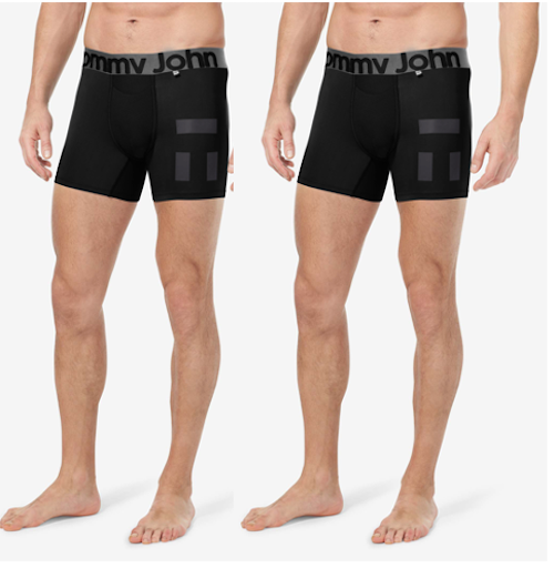  Tommy John Men's 360 Sport Hammock Pouch 4' Boxer Brief 2-Pack - Black - Bonton