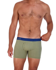 Boxer Brief w/Fly Premium Fit 3" inseam-Olive