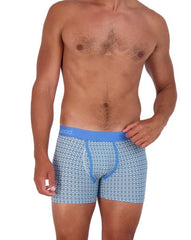 Boxer Brief w/Fly Premium Fit 3" inseam-Steel Blue Rings