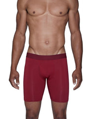 Biker Brief w/Fly Premium Fit 6" inseam-Burgundy Red