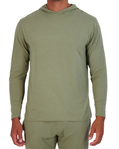  Wood Underwear Hoodie Long Sleeve - Olive - Bonton