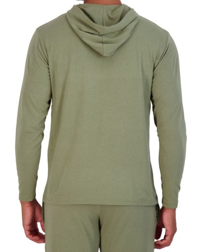  Wood Underwear Hoodie Long Sleeve - Olive - Bonton