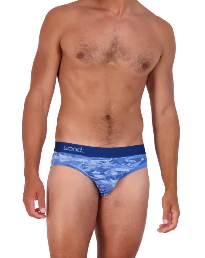  Wood Underwear Hip Brief - Blue camo - Bonton