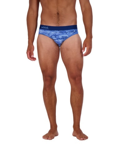  Wood Underwear Hip Brief - Blue camo - Bonton