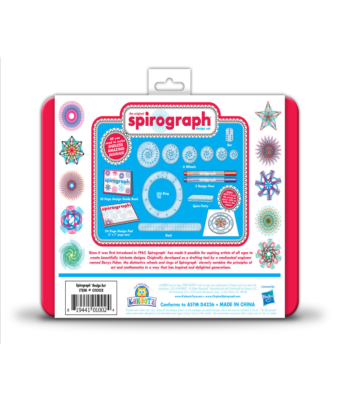  Spirograph Design Set Tin Multi - Multi - Bonton