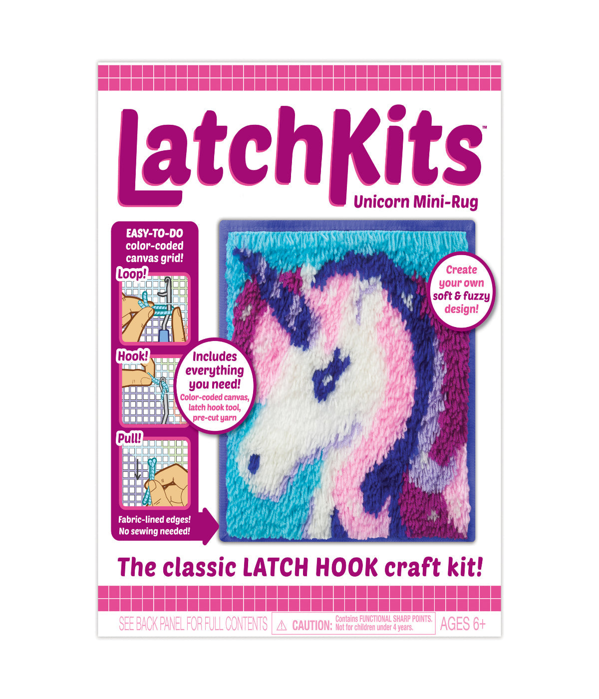  LatchKits Unicorn Mini-Rug Multi - Multi - Bonton