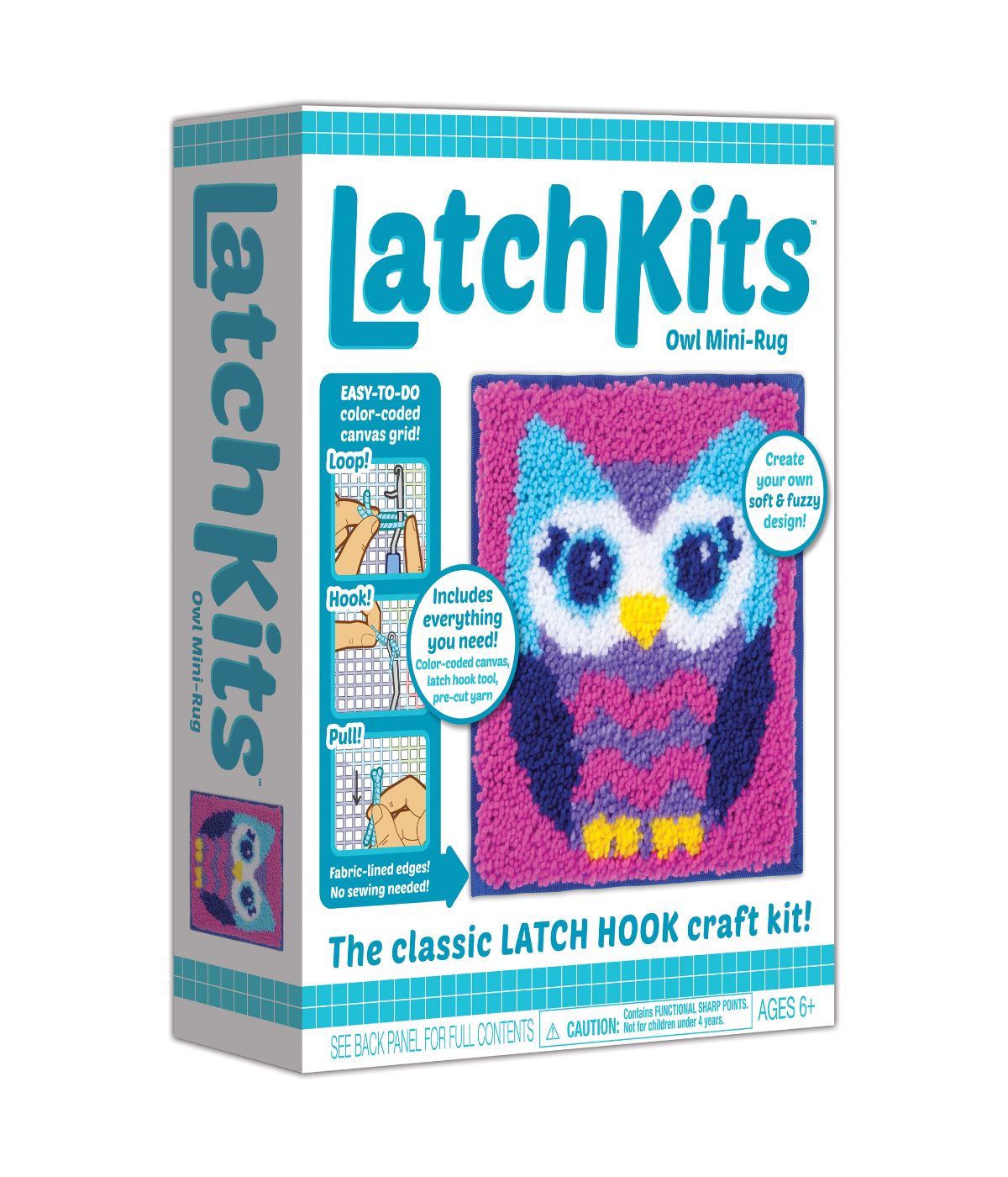  LatchKits Owl Mini-Rug Multi - Multi - Bonton