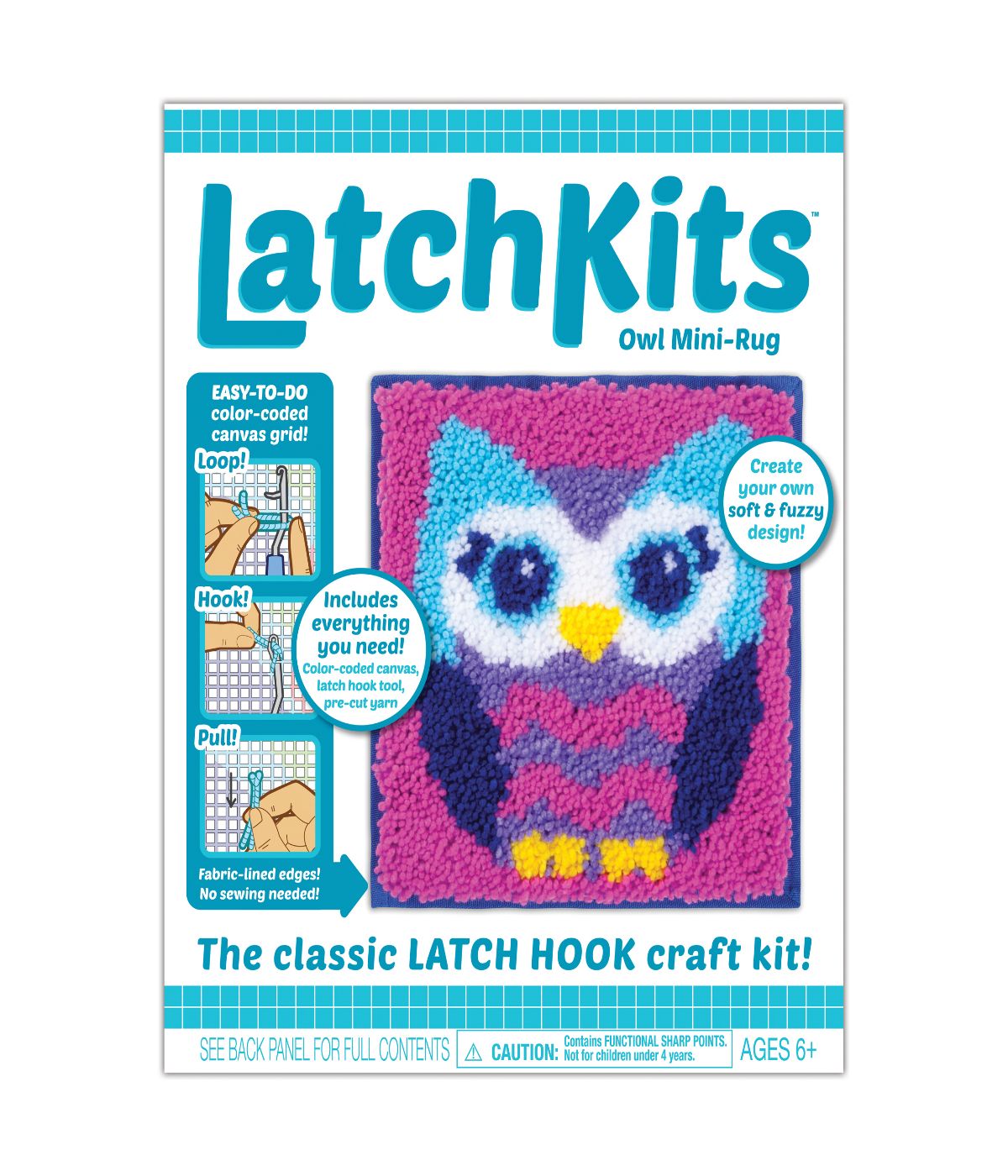  LatchKits Owl Mini-Rug Multi - Multi - Bonton