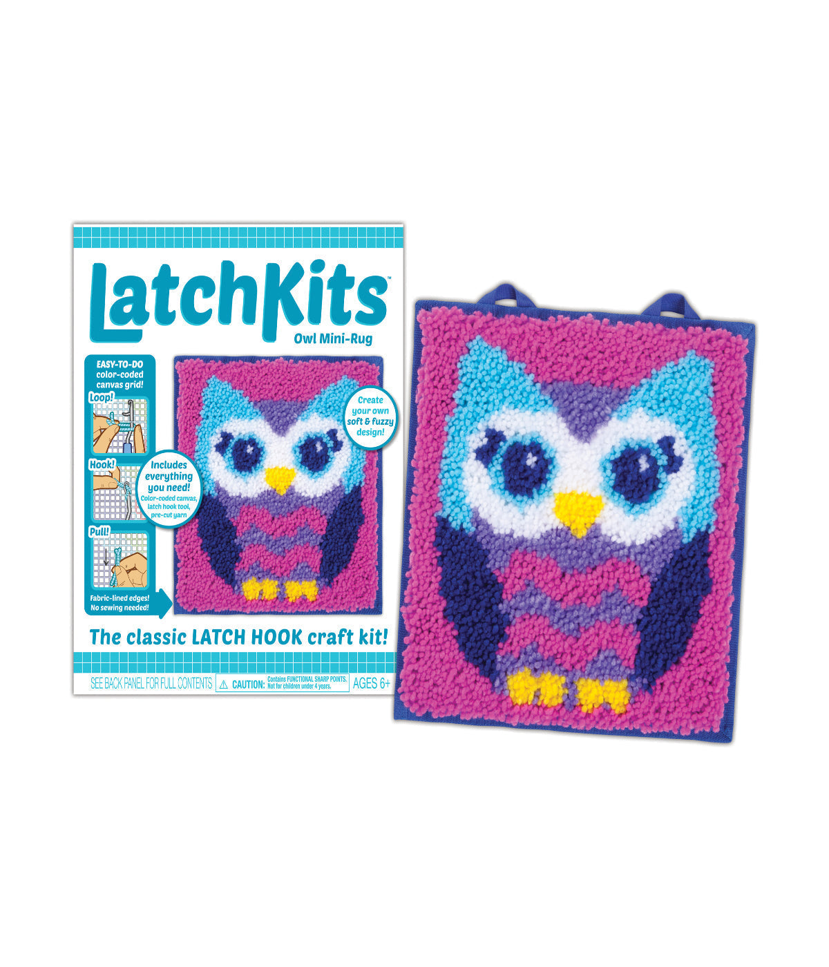  LatchKits Owl Mini-Rug Multi - Multi - Bonton