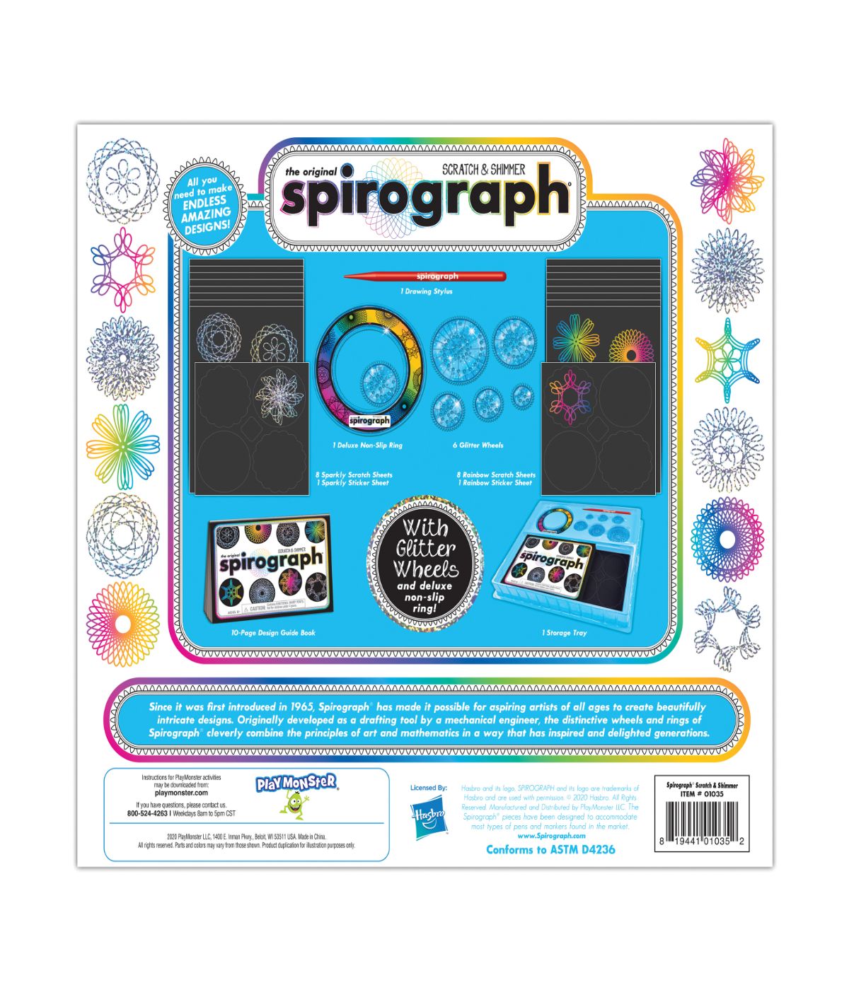  Spirograph Scratch & Shimmer Multi - Multi - Bonton