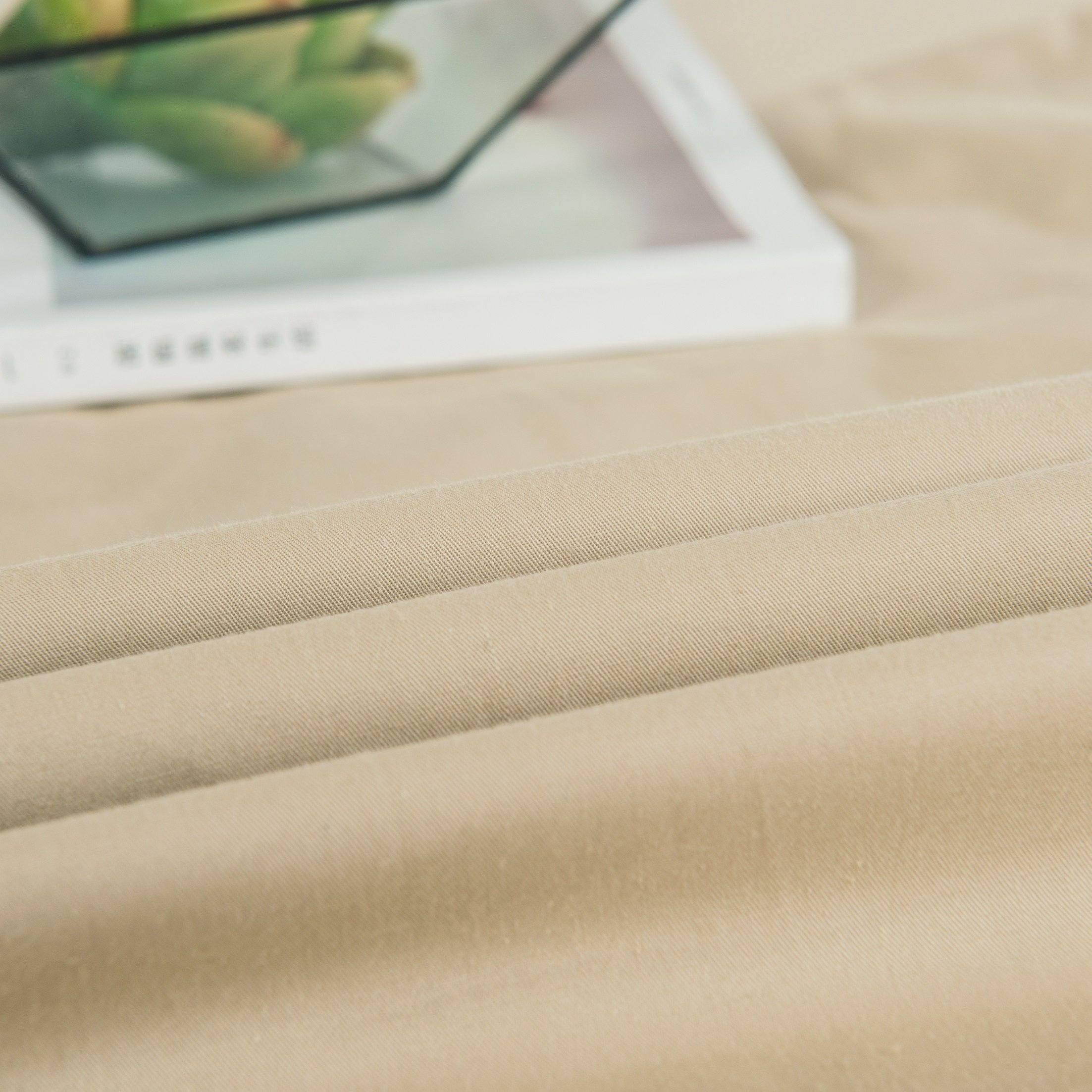  DaDa Bedding Collection DaDa Bedding Luxury Soft Cotton Beige Fitted Bed Sheet & Pillow Cases Set (JHW-546-Fitted) by DaDa Bedding Collection - Twin - Bonton