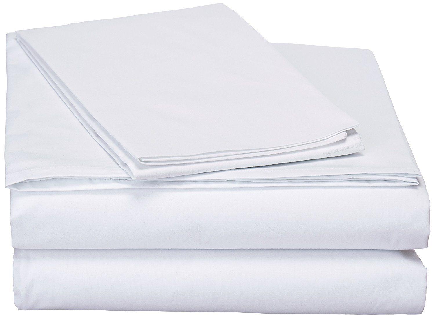  DaDa Bedding Collection DaDa Bedding White Flat Sheet & Pillow Cases Set (FS098765) by DaDa Bedding Collection - Full - Bonton