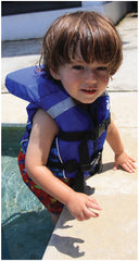 20" Blue Child Infant Life Jacket Vest With Handle - Up to 30lbs