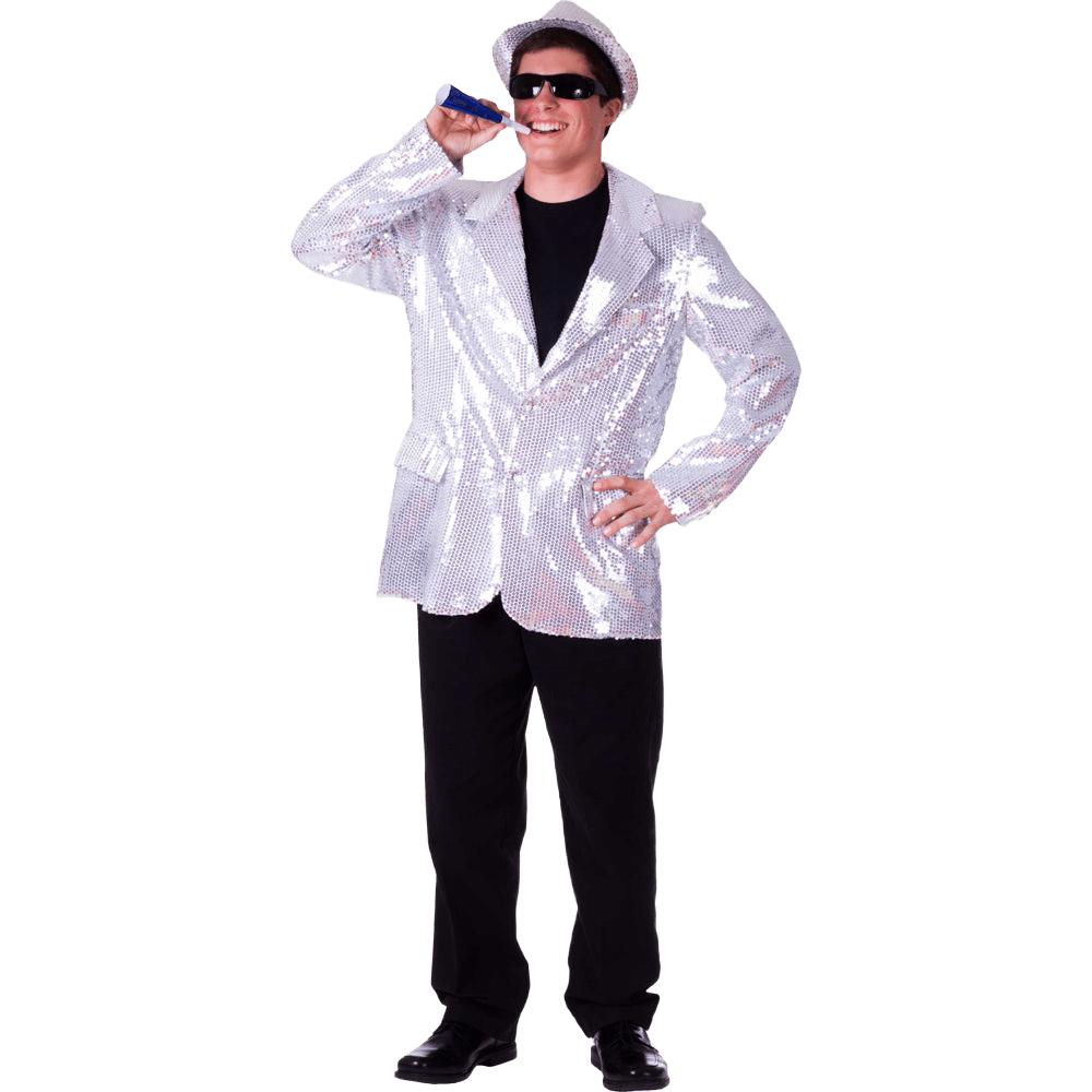  Dress Up America Silver Sequin Jacket - Adults by Dress Up America - Medium - Bonton