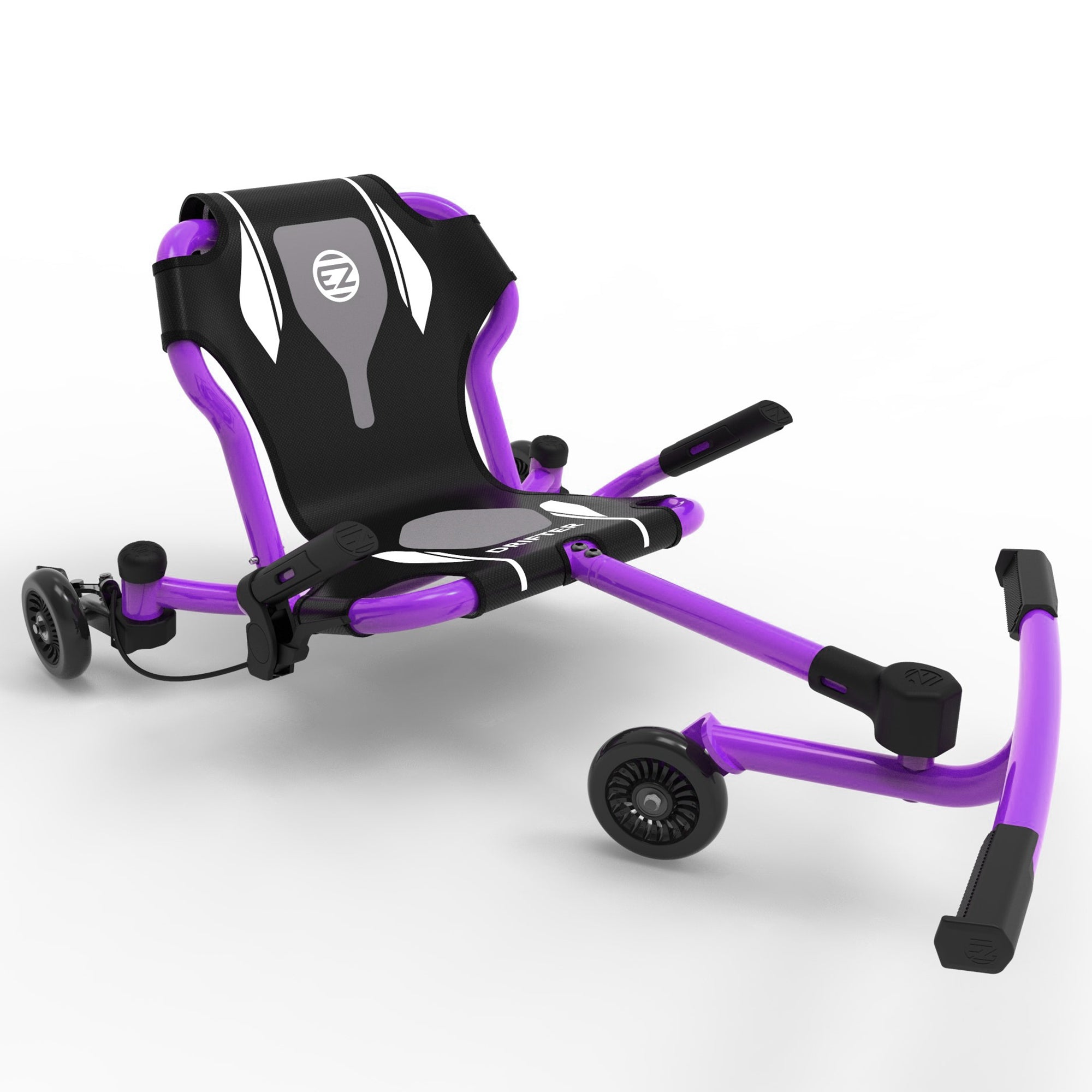  Ezyroller EzyRoller: Drifter X - Purple - Ride-On Scooter, Cambering Motion, Pedal Free Cart, Hand Brakes, Extendable Frame, 154lb Capacity, Adults-Kids Ages 6+ - Multi - Bonton