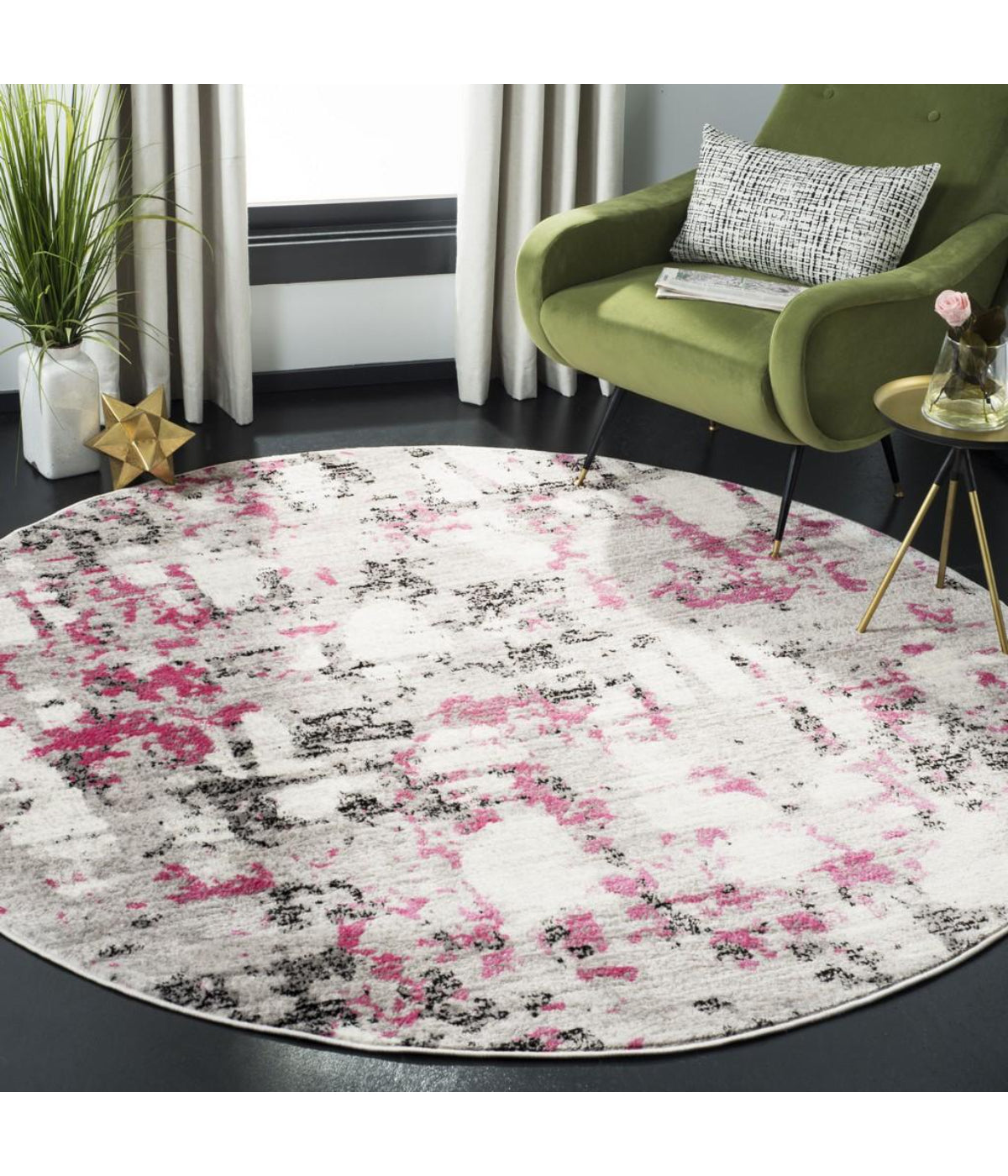  Safavieh Skyler 193 Gray/Pink Rug - Gray/Pink - Bonton