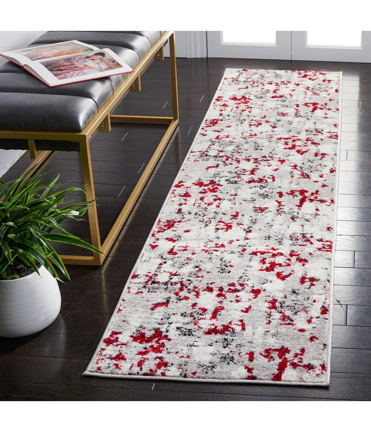  Safavieh Skyler 193 Gray/Red Rug - Gray/Red - Bonton