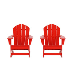 Outdoor Patio Porch Rocking Adirondack Chair, Set of 2