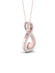 1/6ct TDW Diamond Infinity with Heart Pendant Necklace