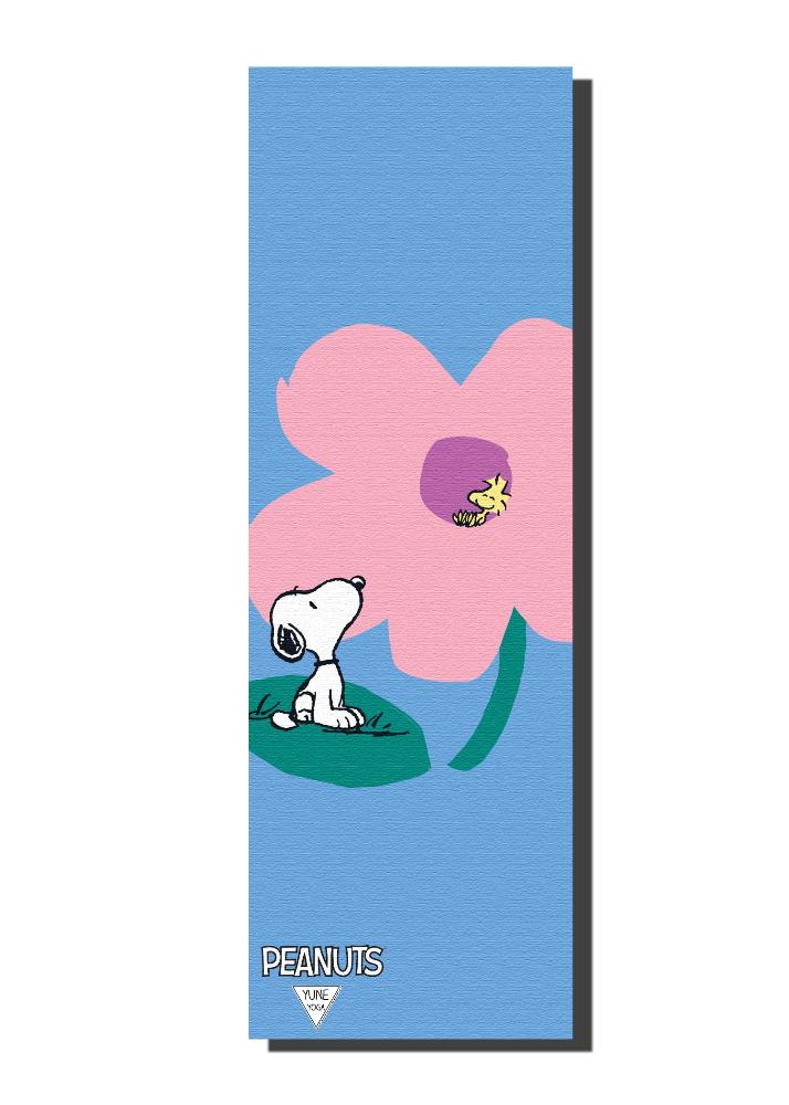  Yune Yoga Yune Yoga Mat Peanuts Snoopy Flower Blue by Yune Yoga - Default Title - Bonton