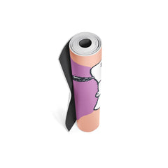 Yune Yoga Mat Peanuts Snoopy and Woodstock Tan Flower by Yune Yoga