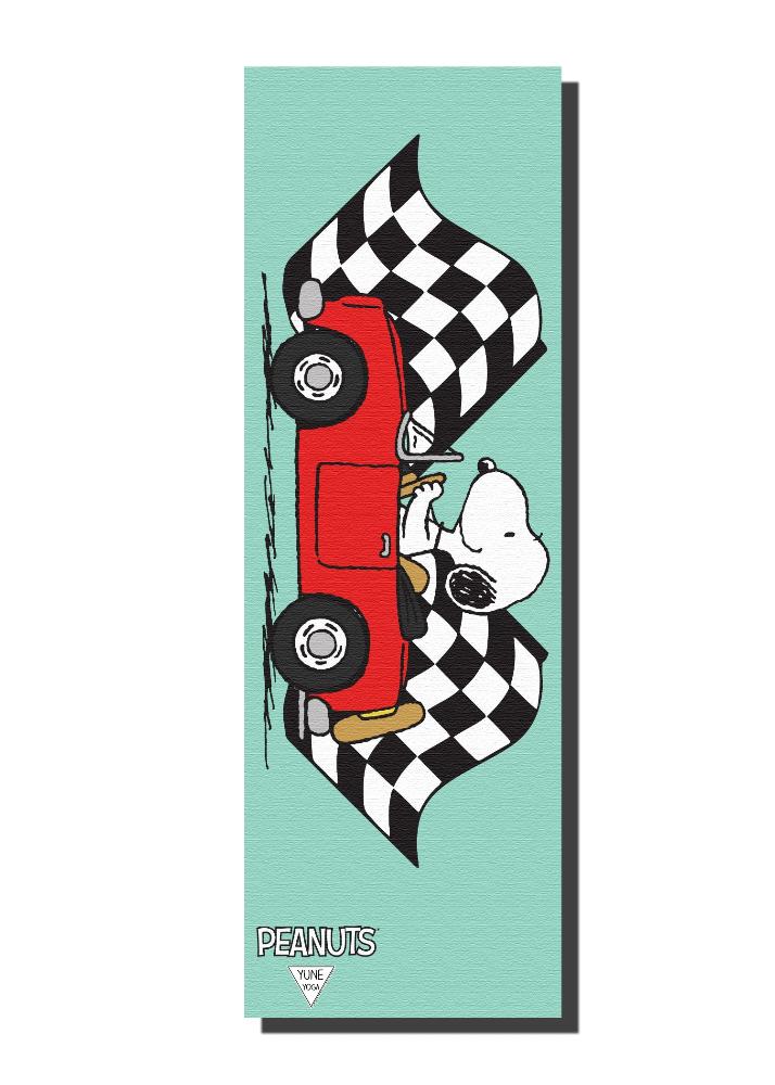  Yune Yoga Yune Yoga Mat Peanuts Snoopy Race Car by Yune Yoga - Default Title - Bonton