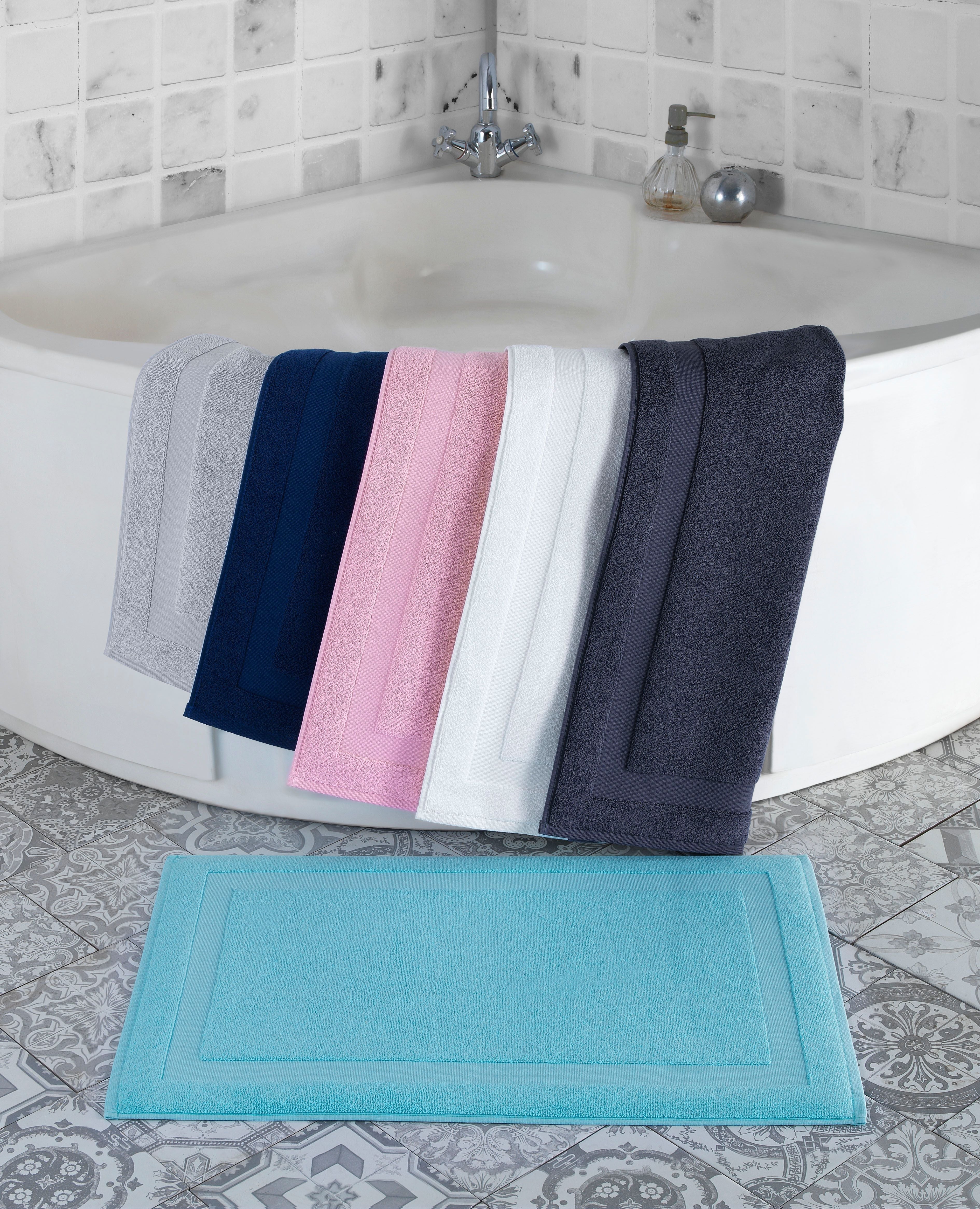  Brooks Brothers Solid Signature Bath Mat - Navy - Bonton