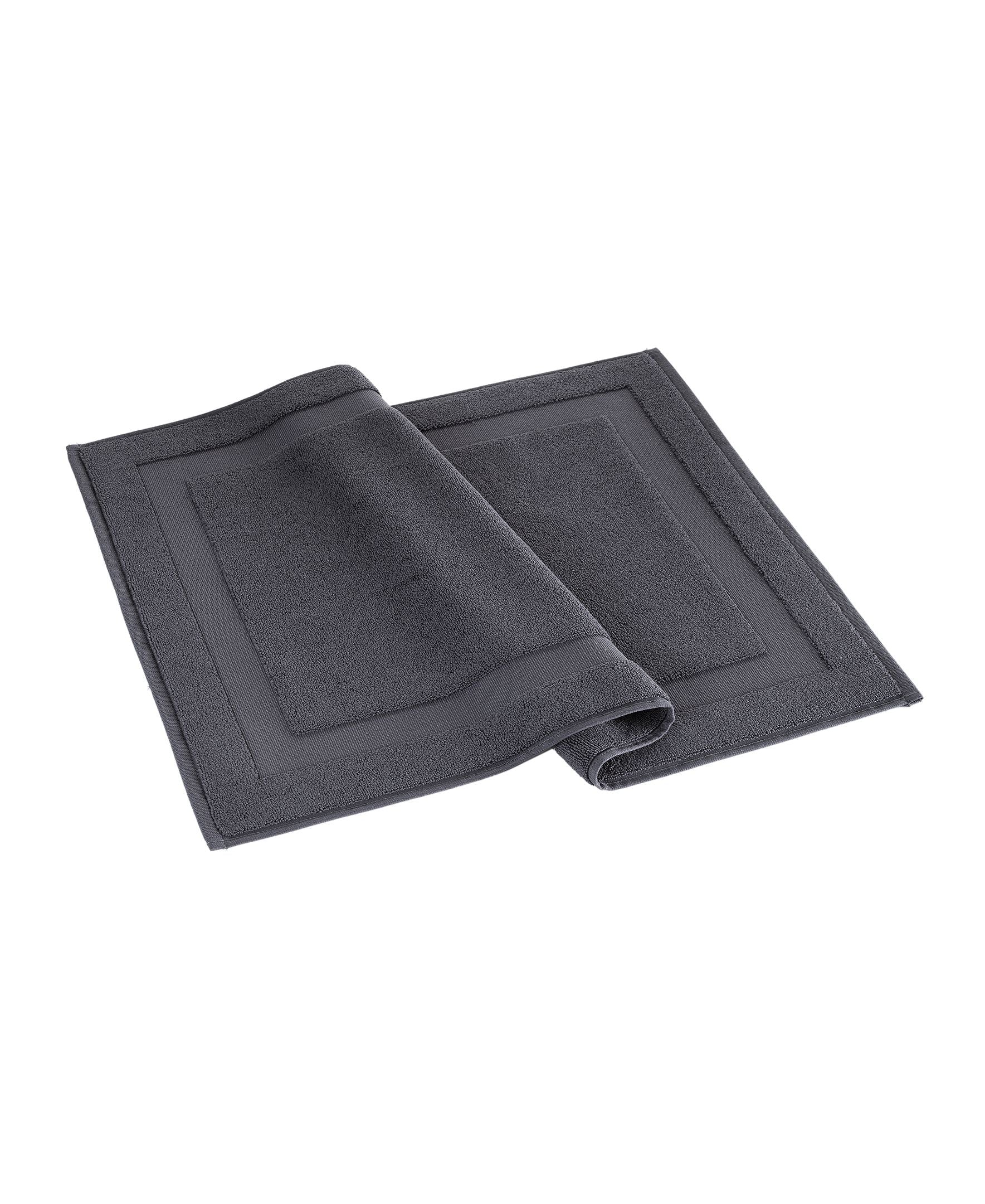  Brooks Brothers Solid Signature Bath Mat - Anthracite - Bonton