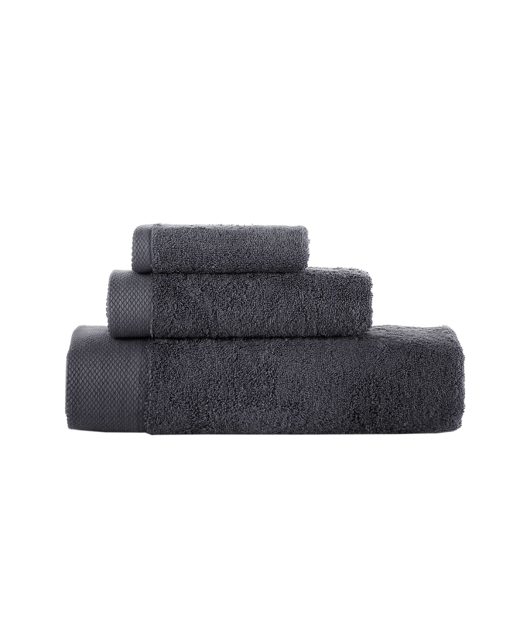  Brooks Brothers Solid Signature 3 Piece Towel Set - Navy - Bonton