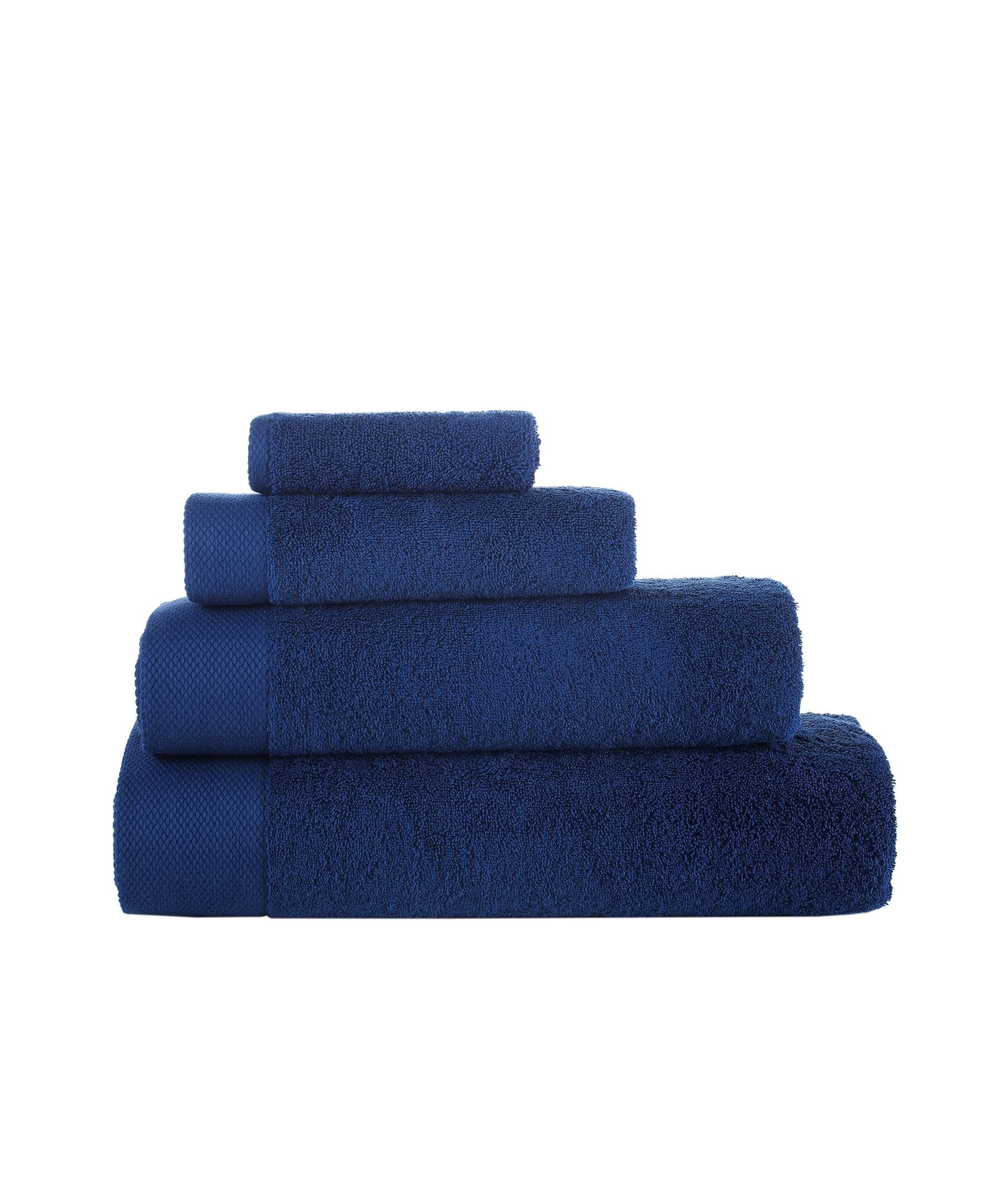  Brooks Brothers Solid Signature 6 Piece Towel Set - Navy - Bonton