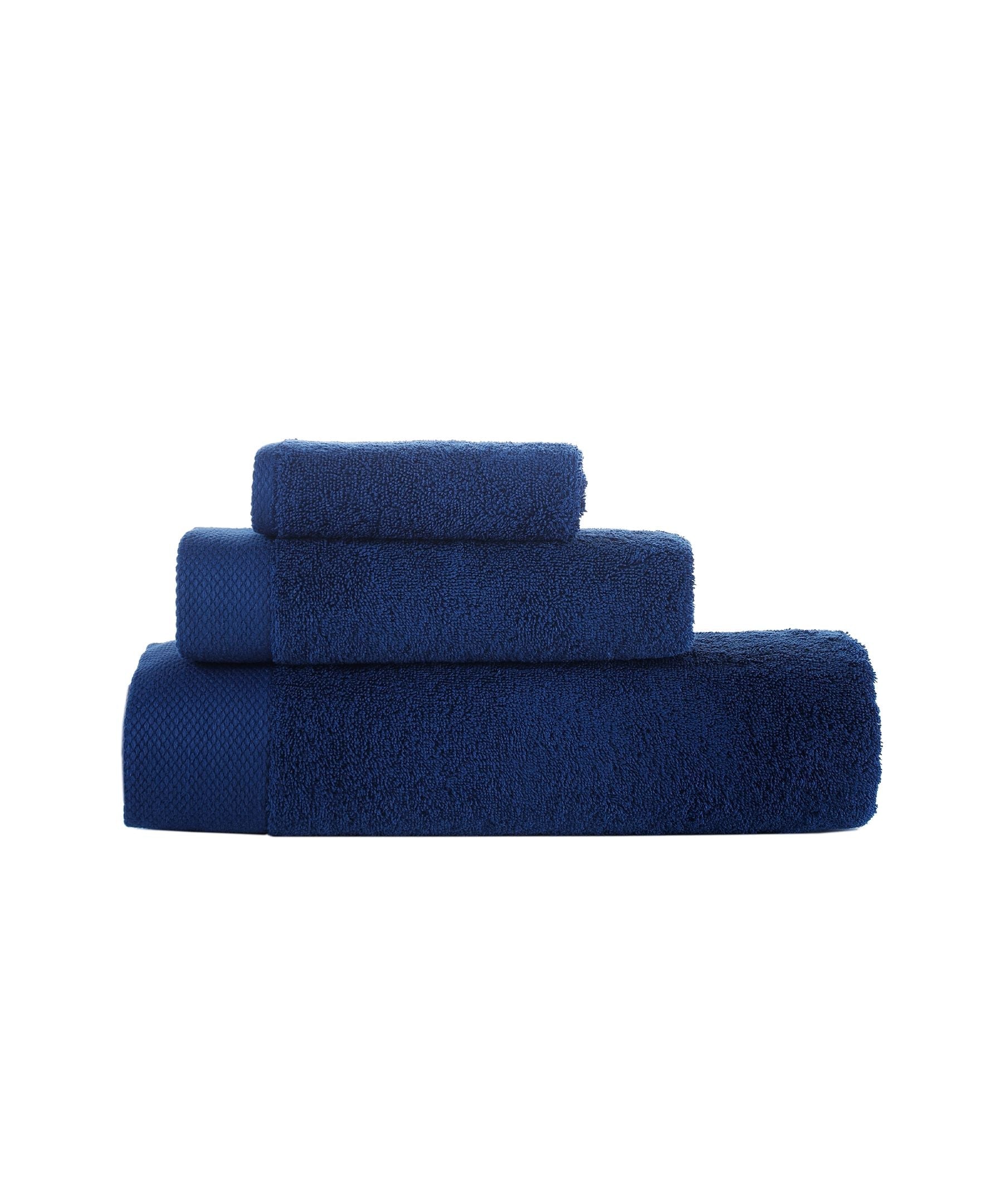  Brooks Brothers Solid Signature 3 Piece Towel Set - Navy - Bonton