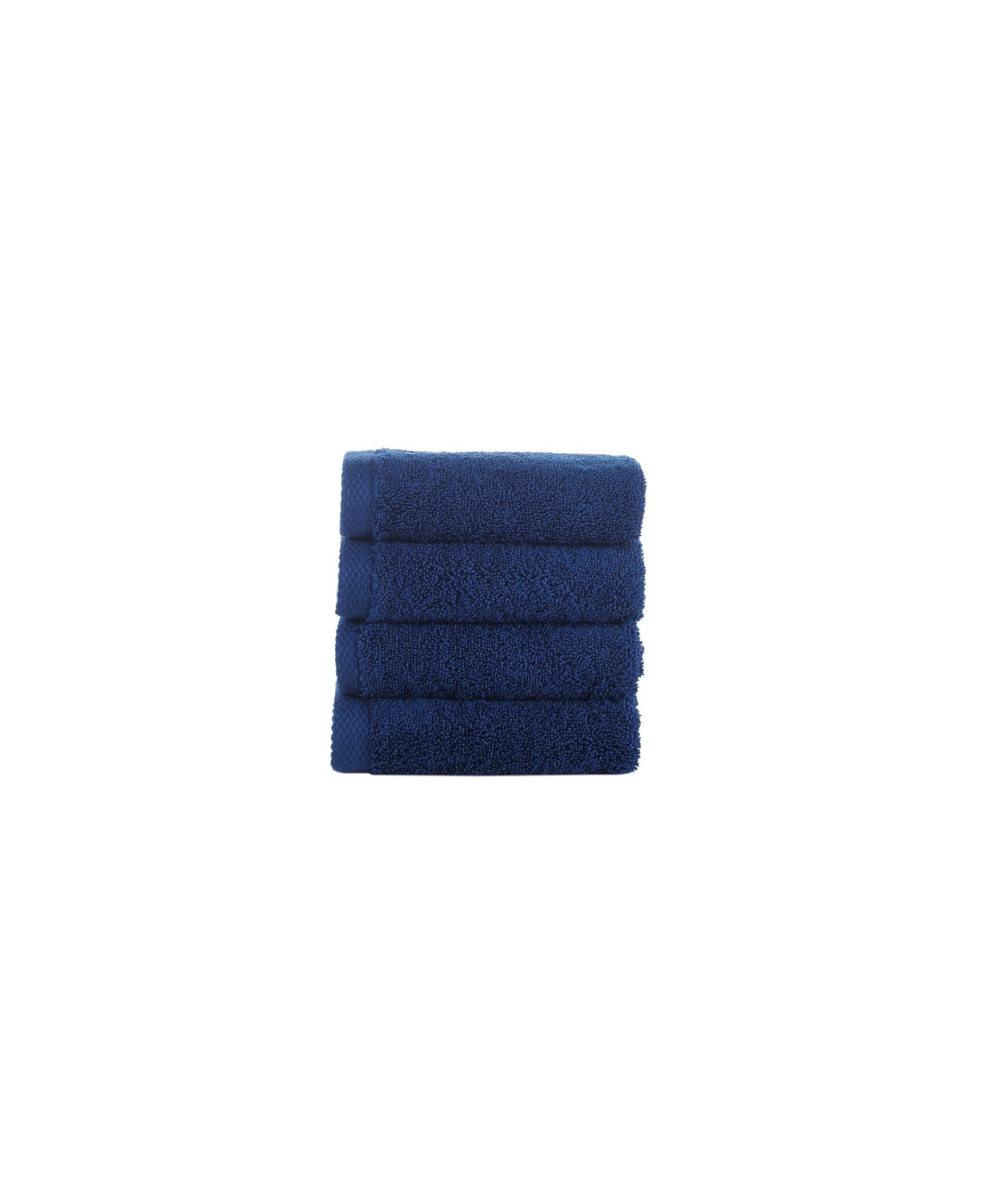  Brooks Brothers Solid Signature 4 Piece Wash Towel Set - Navy - Bonton