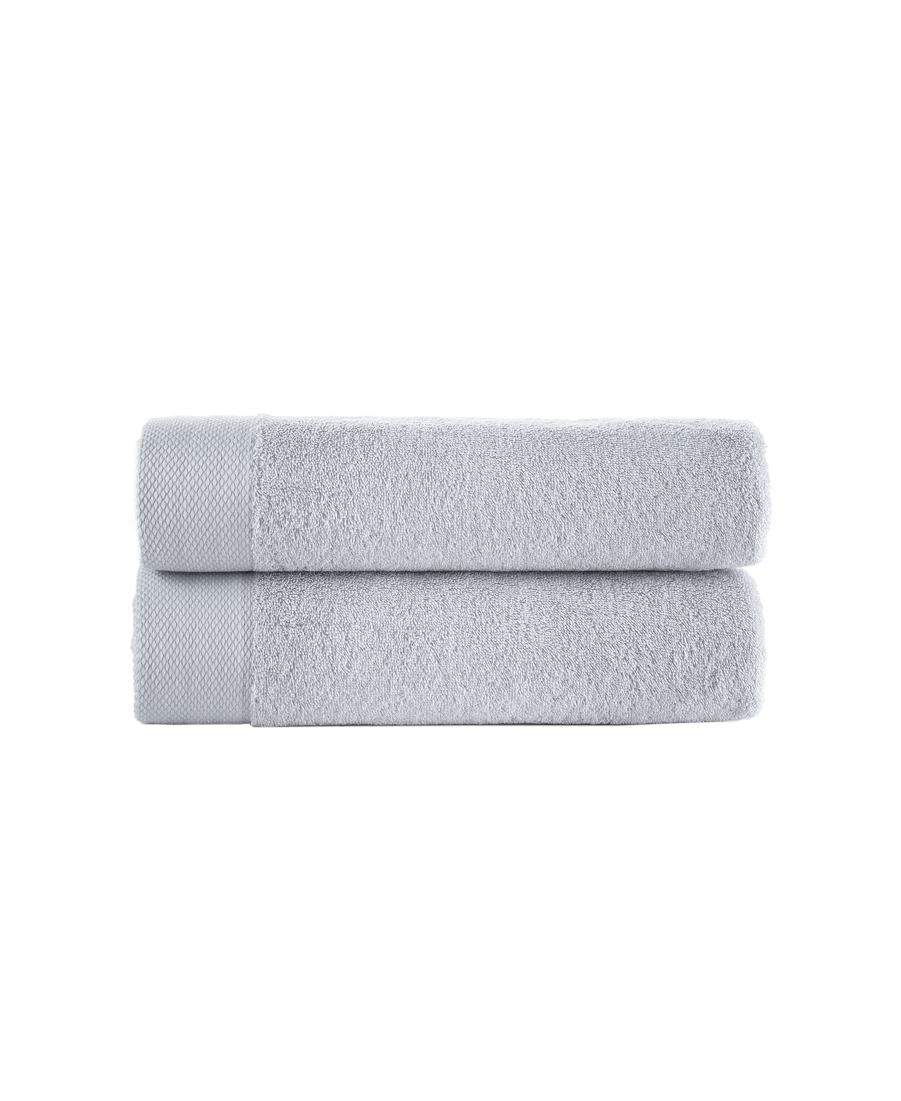  Brooks Brothers Solid Signature 2 Piece Bath Towel Set - Anthracite - Bonton