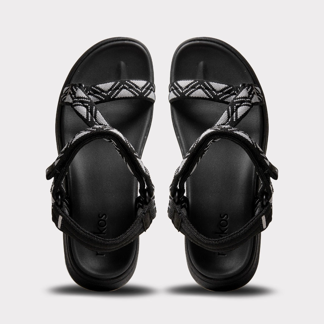  Mykos Solstice Women's Hook & Loop Sandal - Navy - Bonton