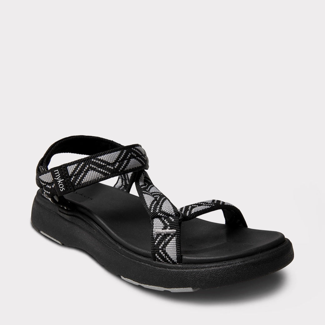  Mykos Solstice Women's Hook & Loop Sandal - Navy - Bonton