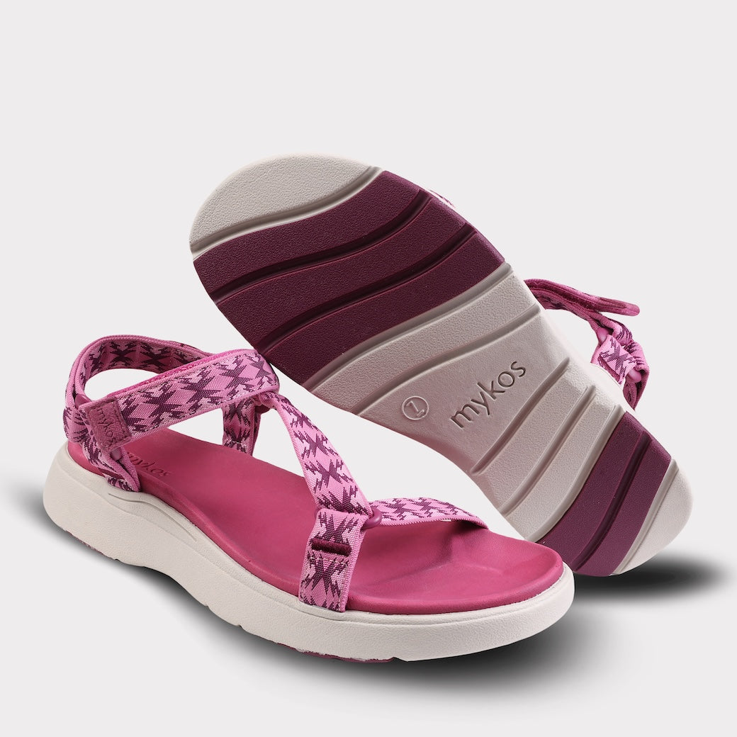  Mykos Solstice Women's Hook & Loop Sandal - Navy - Bonton