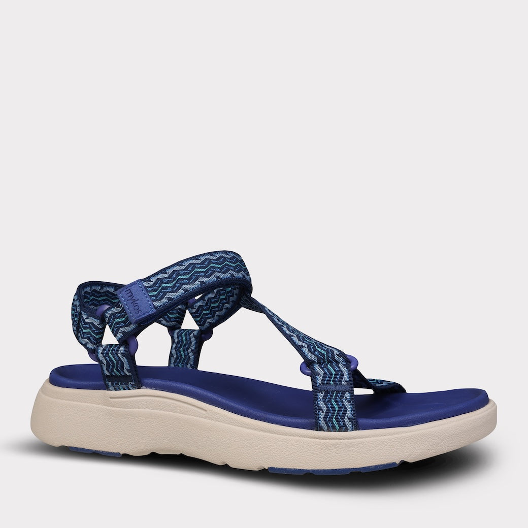  Mykos Solstice Women's Hook & Loop Sandal - Navy - Bonton