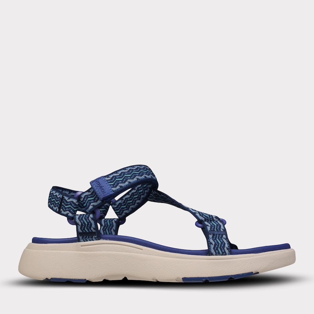  Mykos Solstice Women's Hook & Loop Sandal - Navy - Bonton