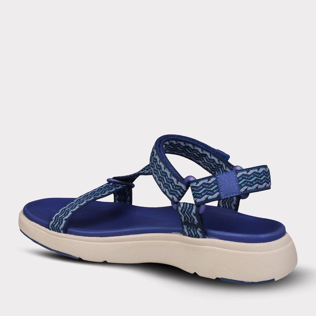  Mykos Solstice Women's Hook & Loop Sandal - Navy - Bonton