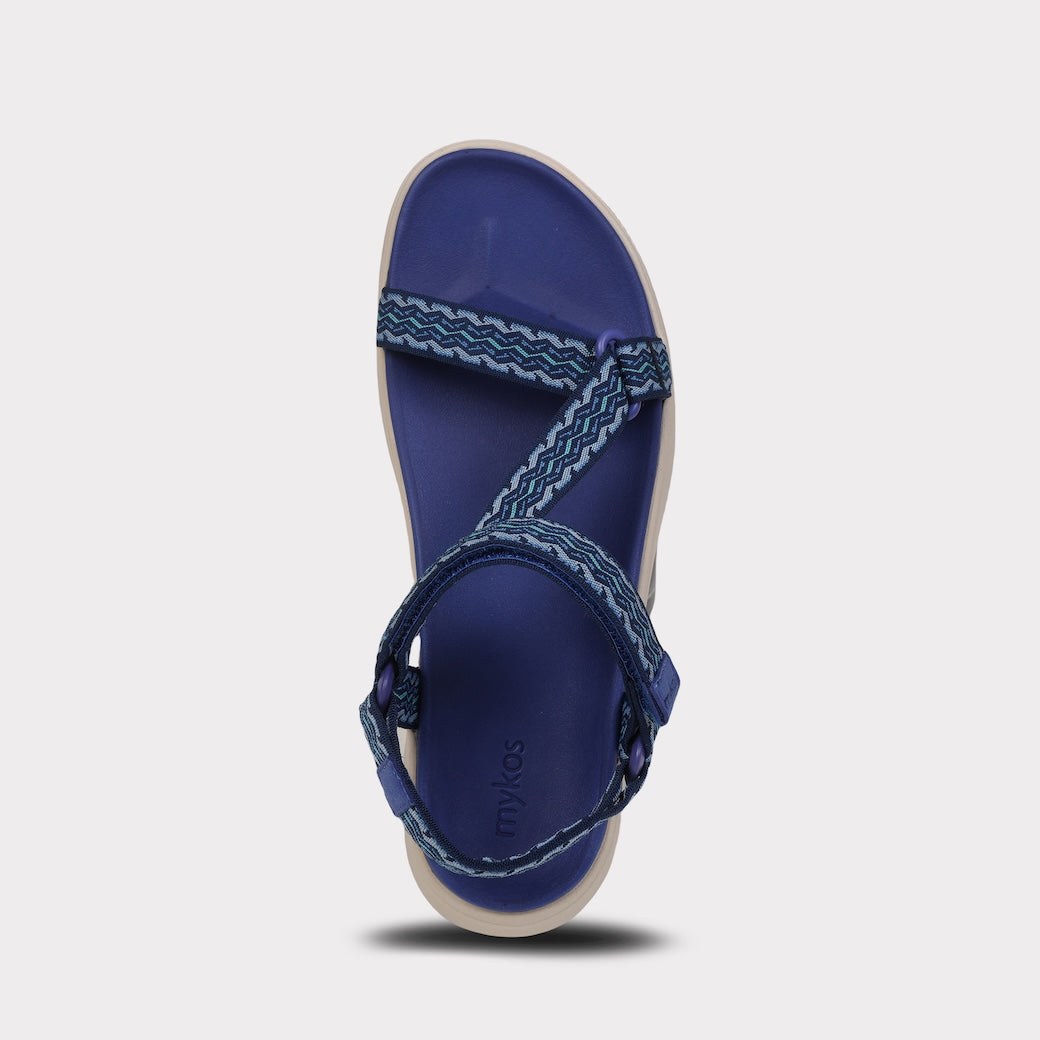  Mykos Solstice Women's Hook & Loop Sandal - Navy - Bonton