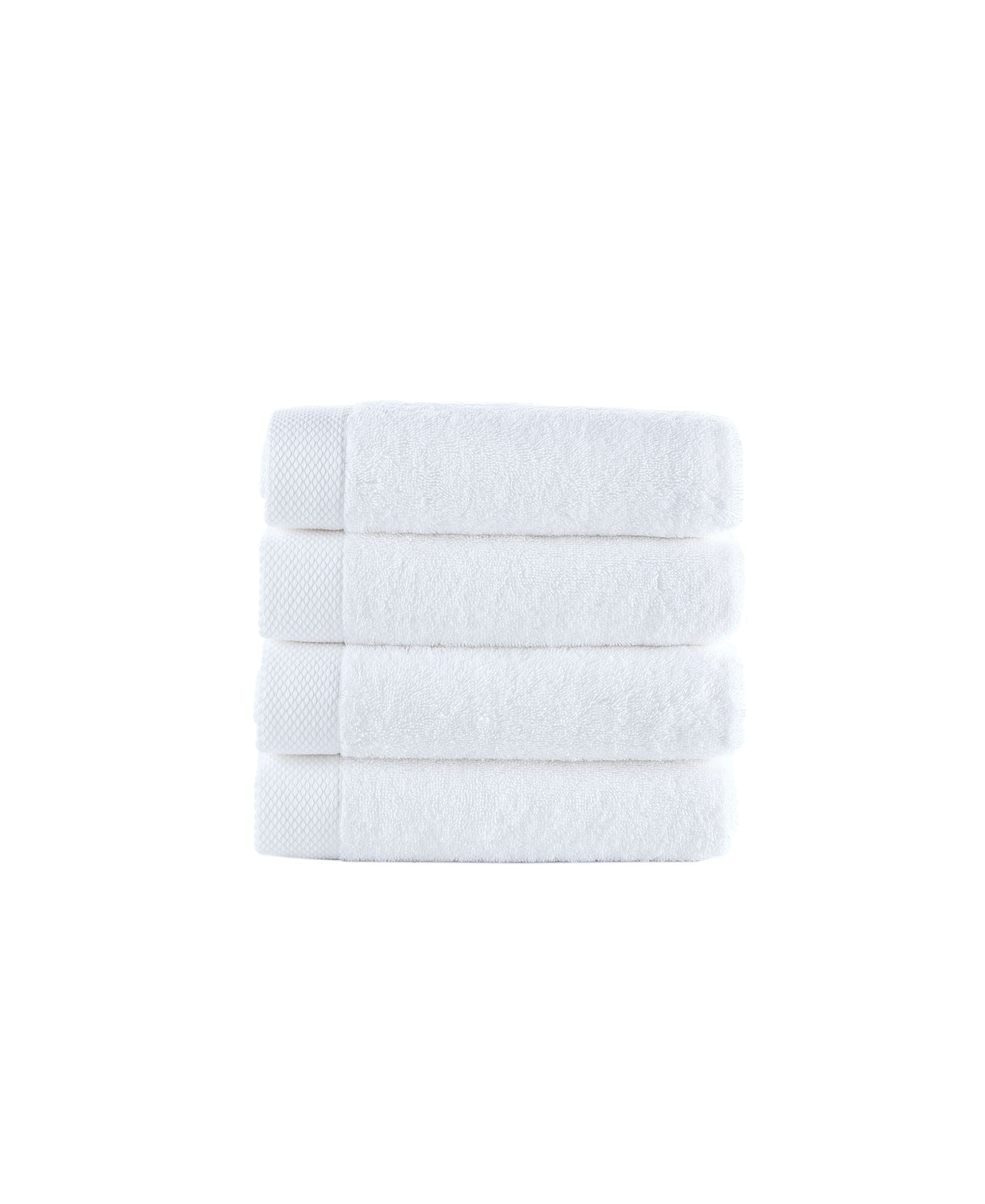  Brooks Brothers Solid Signature 4 Piece Hand Towel Set - Anthracite - Bonton