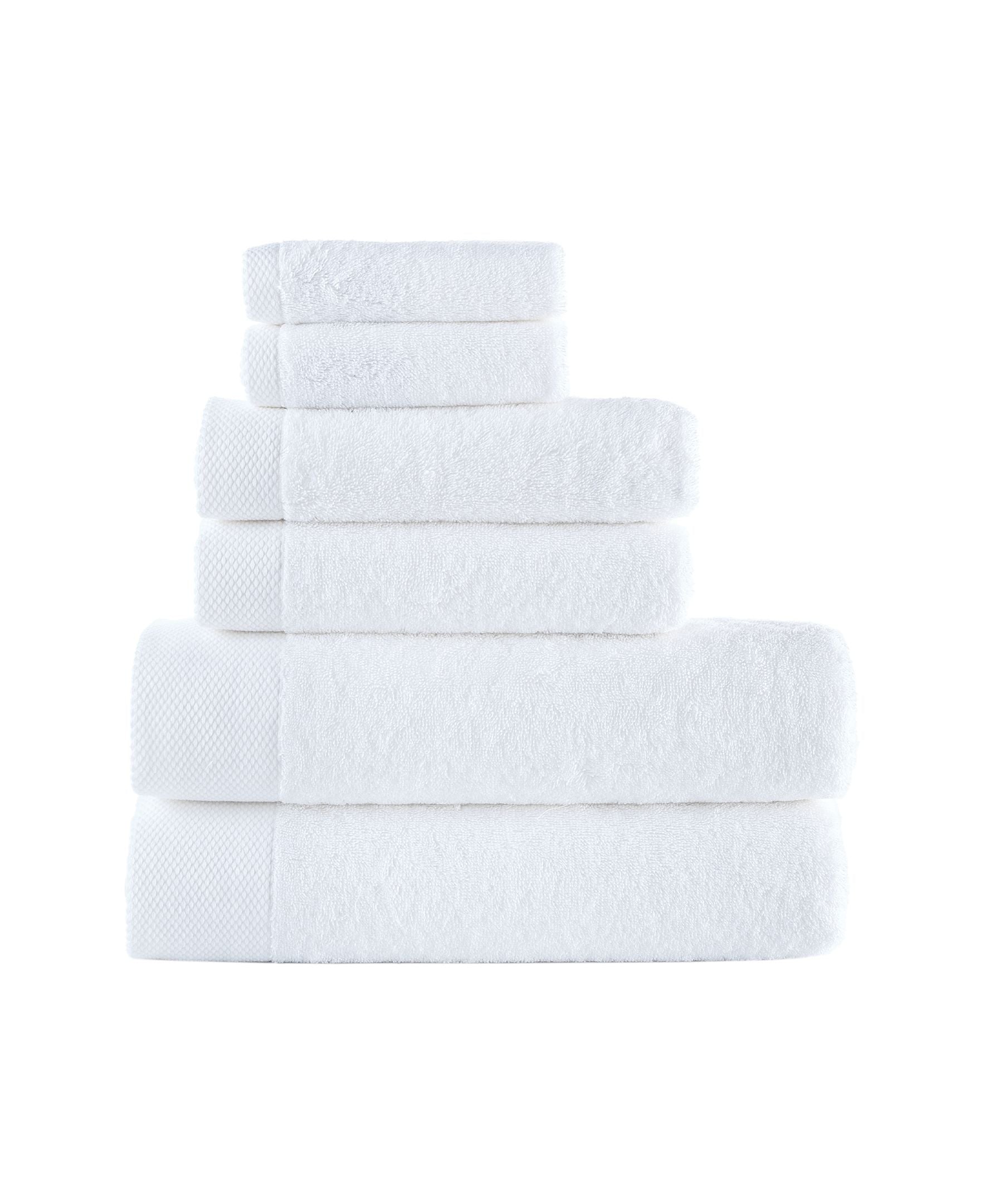  Brooks Brothers Solid Signature 6 Piece Towel Set - Navy - Bonton