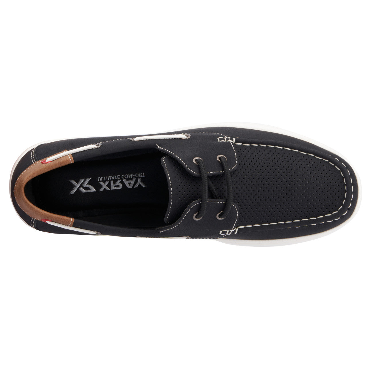  Xray Footwear Men's Trent Dress Casual Boat Shoes - BLACK - Bonton