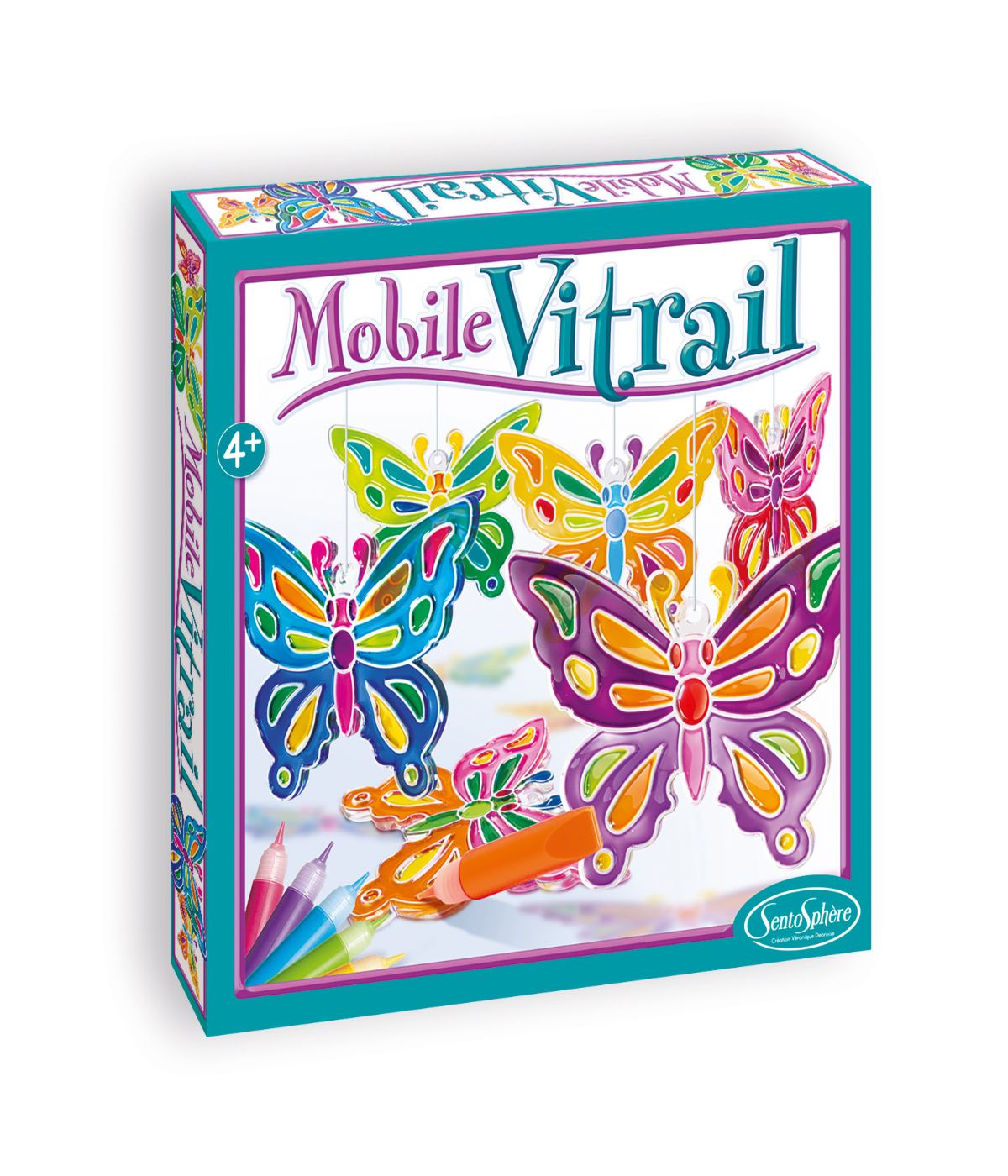  Mobile Vitrail - Crystal Butterflies Multi - Multi - Bonton