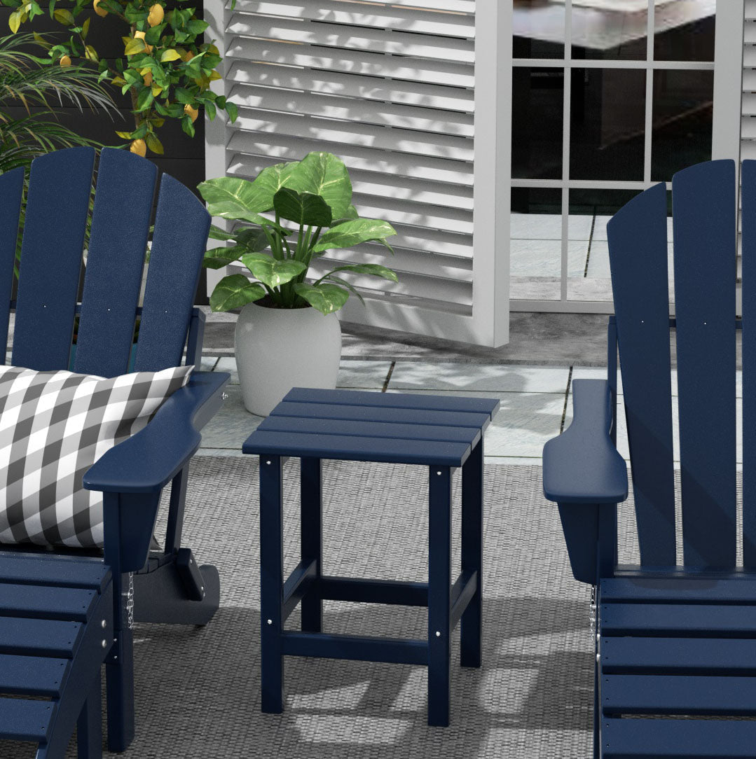  Westin Furniture Outdoor Patio Adirondack Side Table - Pacific Blue - Bonton