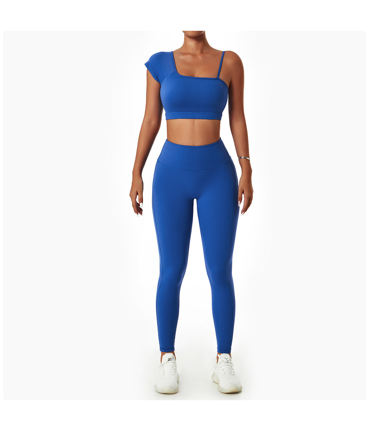  Style Luxe Activewear Stand Out High Waist Legging - Blue - Bonton