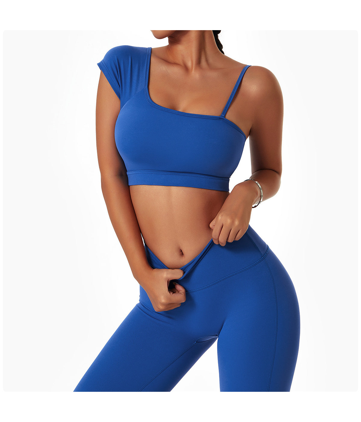  Style Luxe Activewear Stand Out High Waist Legging - Blue - Bonton