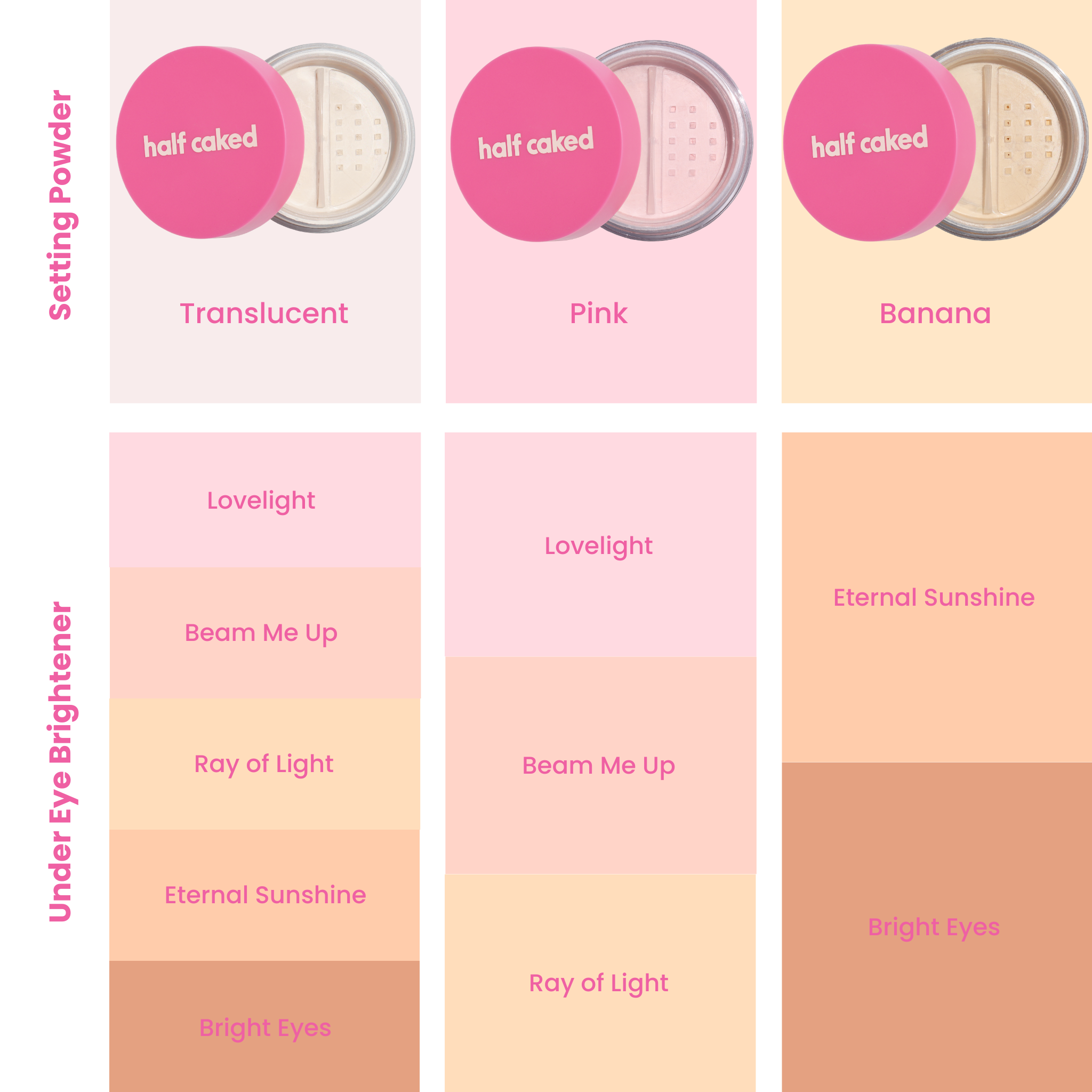  Half Caked Star Bright Loose Setting Powder, Pink by Half Caked - Default Title - Bonton