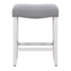 24" Upholstered Saddle Seat Counter Stool